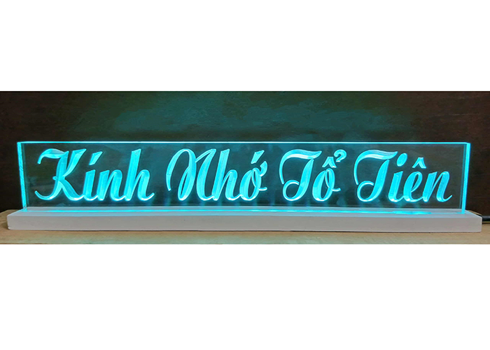 Bảng Chữ Điện Kính Nhớ Tổ Tiên Mica Led 7 Màu